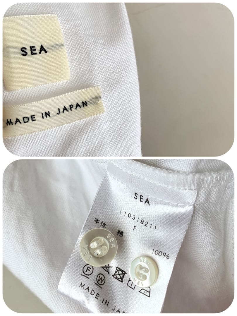 macco様 SEA シー セーラーデザイン Vネック シャツワンピース