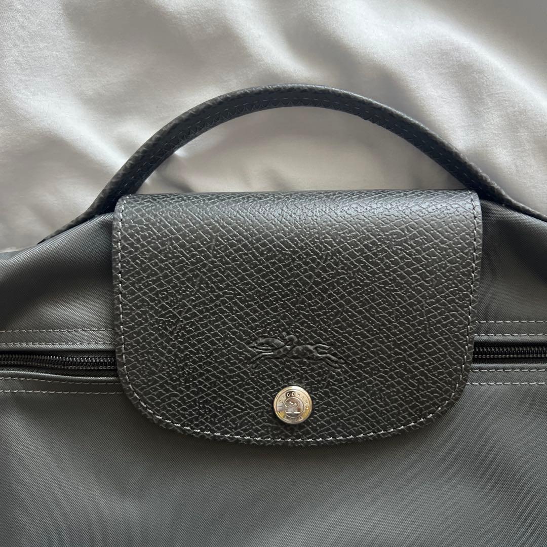 【新品未使用】ロンシャン ブリーフケース グレー ル・プリアージュ クラブ