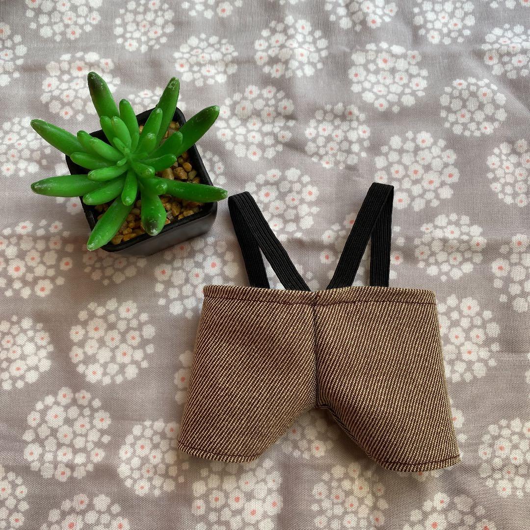 20センチKpopドールパンツ❗️つり付き茶デニム