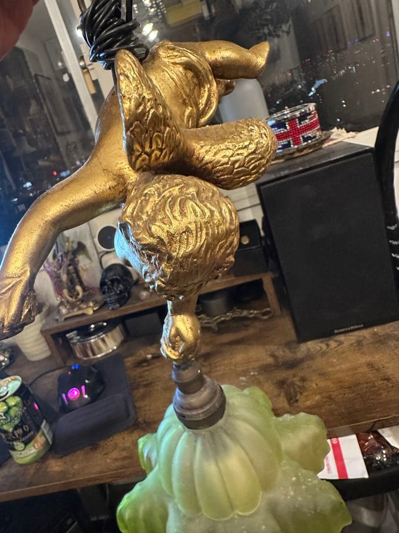 ヴィンテージ 天使のランプ アールヌーボー風　ジャンク