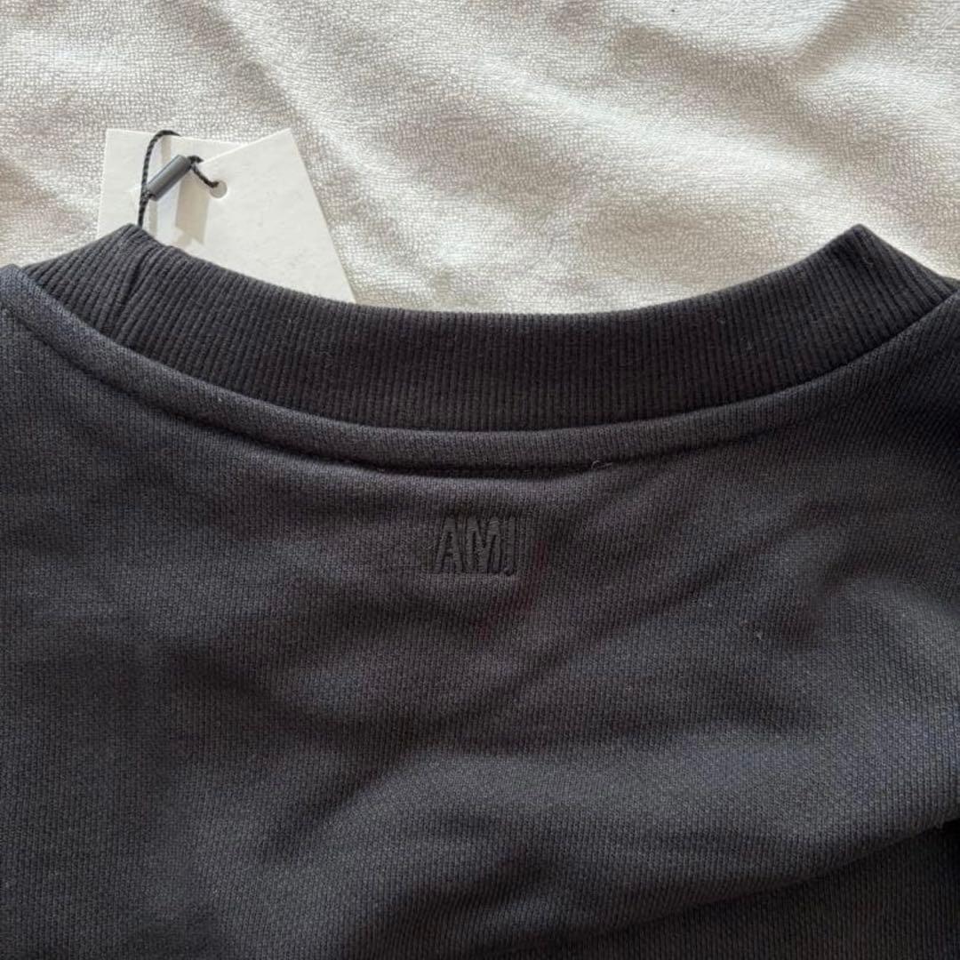 新品未使用 AmiParis トレーナー スウェット ブラック 黒 Sサイズ