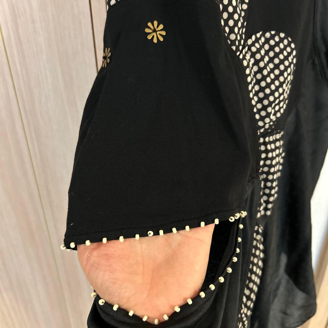 アルベロベロの花柄ビジュー付きノースリーブチュニック