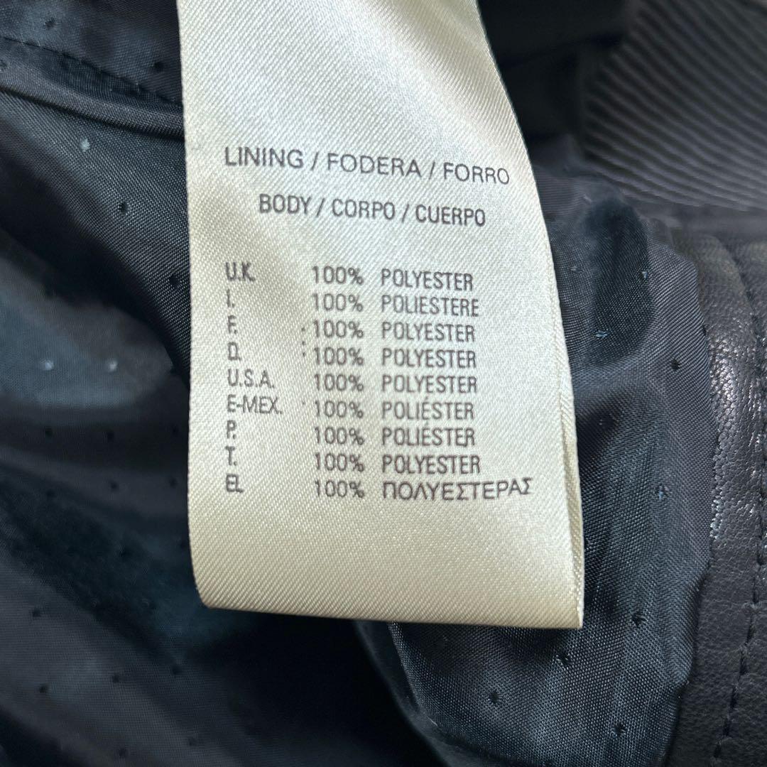 【美品】ディーゼル シングル ライダースジャケット ラムレザー XS ブラック