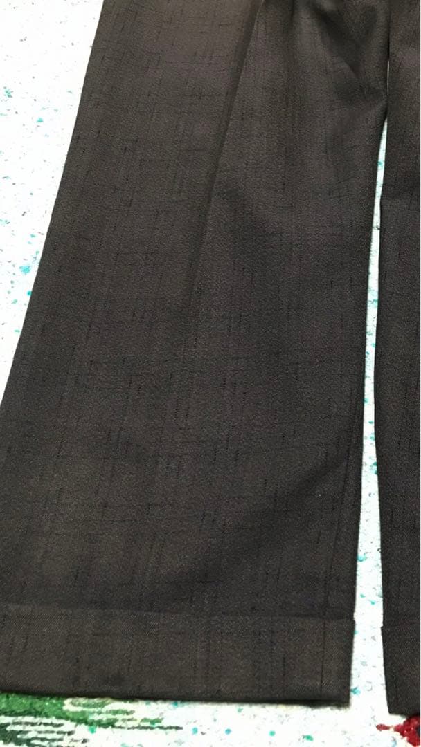 50s スペシャル 絣柄 レーヨン ギャバジン スラックス ブラック 黒 グレー