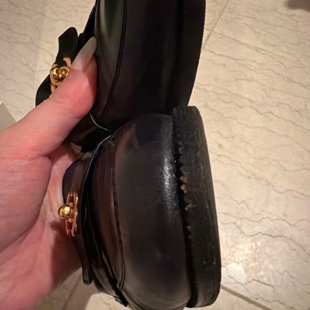 CHANEL ブラック ローファー　37 1/2