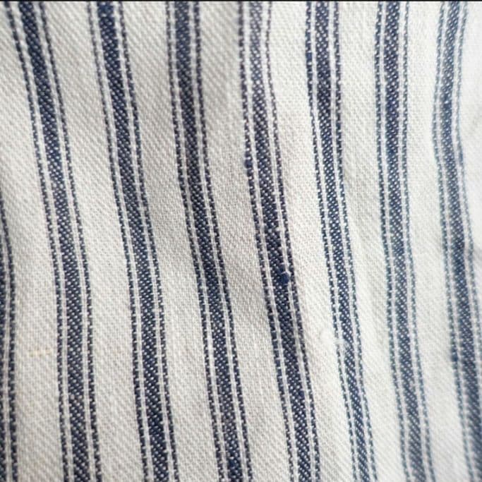 アトリエナルセ atelier naruse トライプリネンバンドカラーシャツ