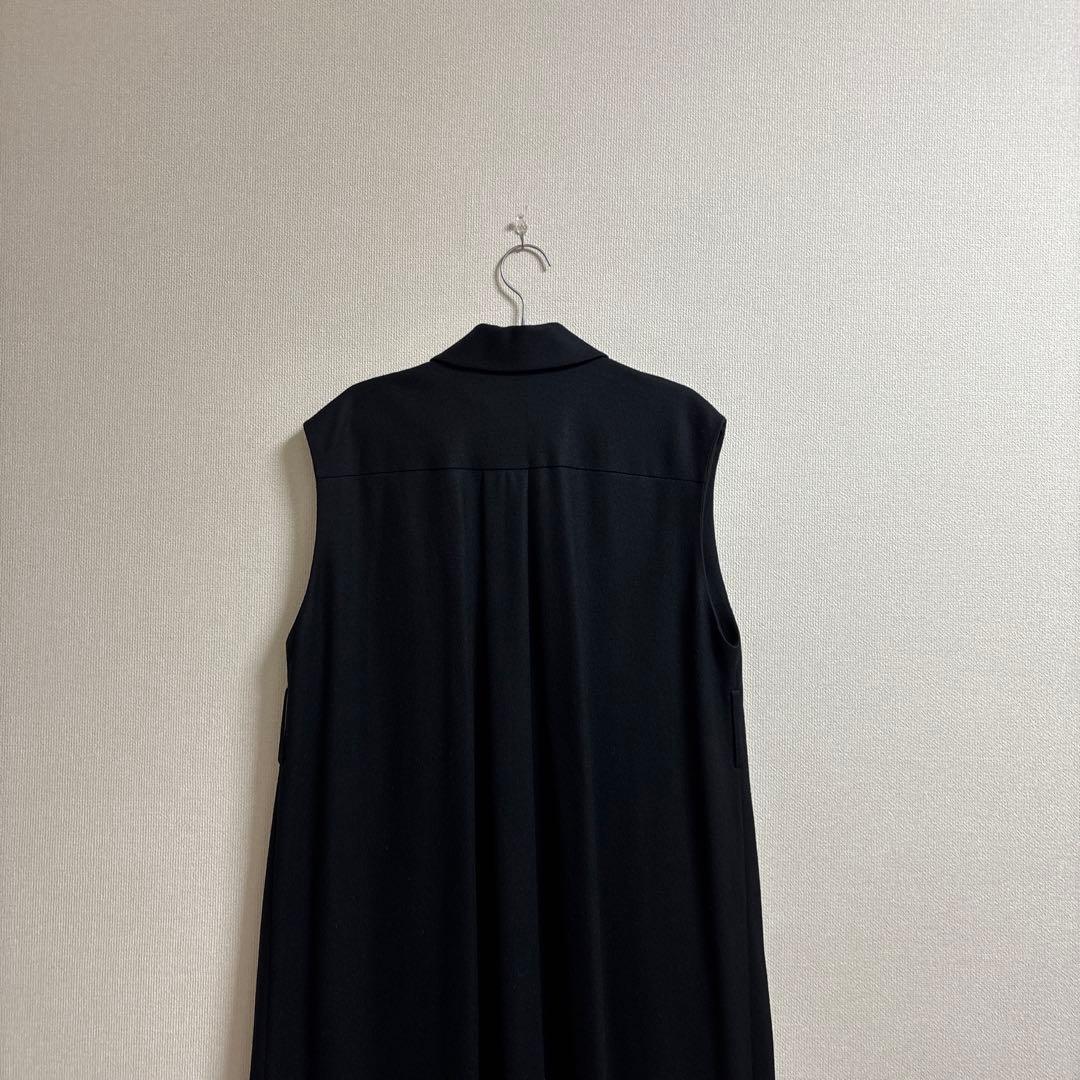 セオリーリュクス　ベスト　ジレ　ブラック　襟付き　38号　黒　ロング　フォーマル