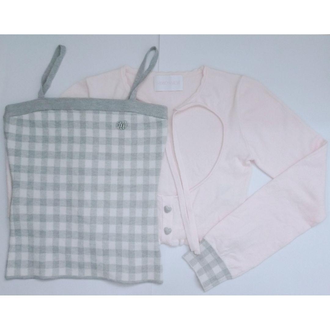 HONEY MEW ギンガムアンサンブルトップス ハニーミュウ