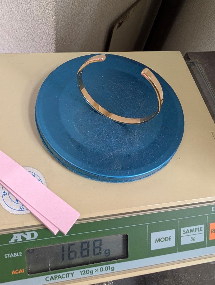 Ｋ１８バングル　ハンドメイド　鍛造