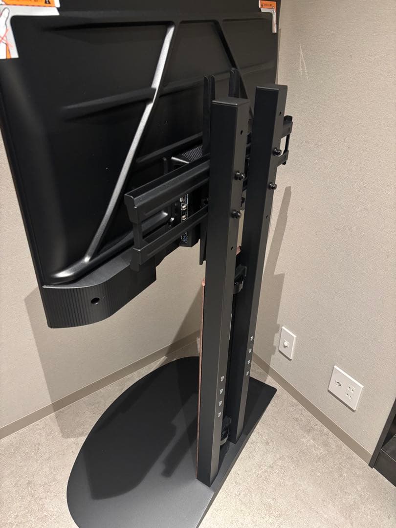 壁寄せテレビスタンド 朝日木材加工 WS-B840-NA-DB 40〜77V対応