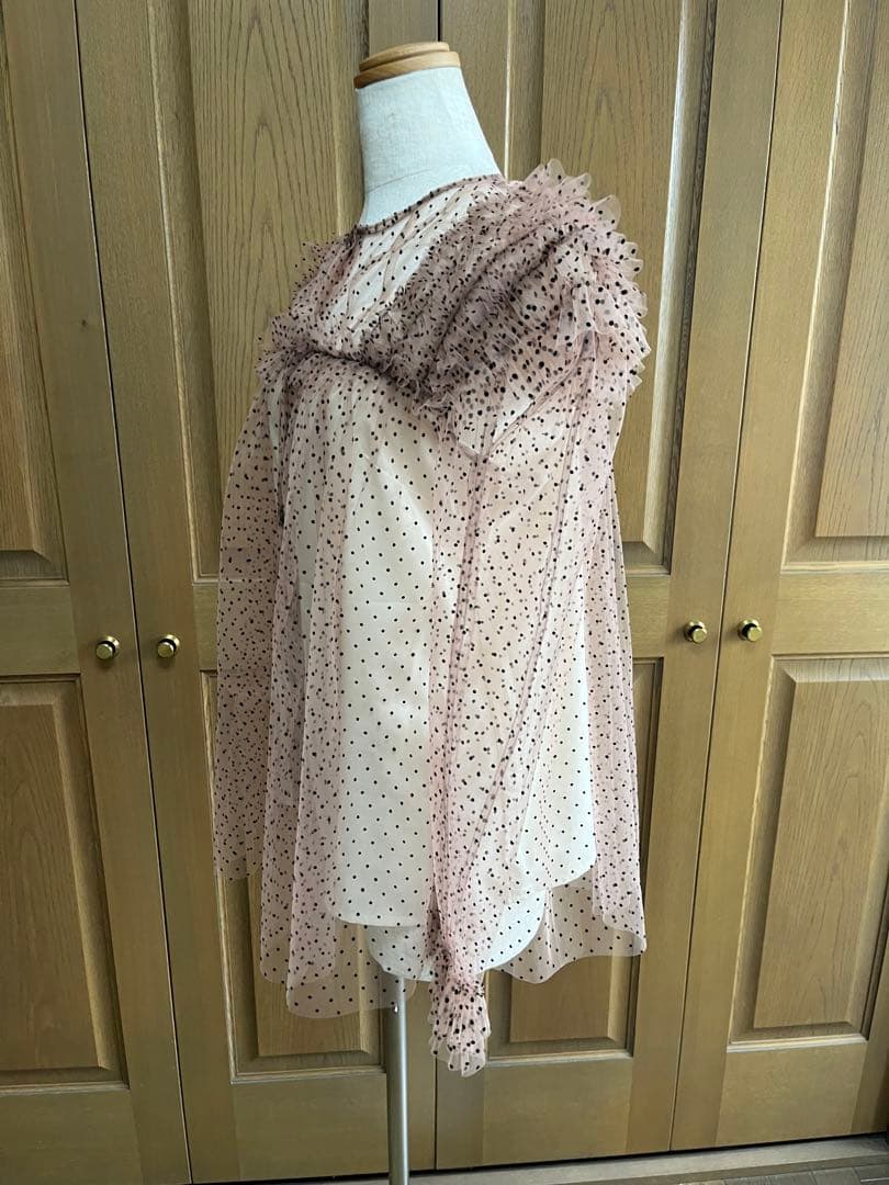 セブンテン ドットチュールブラウス861番