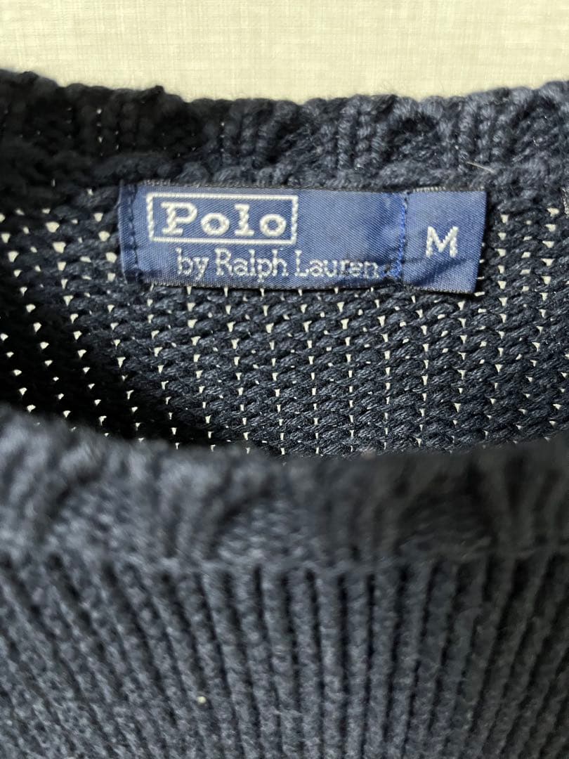 即*れ様 RALPH LAURENアメリカ国旗刺繍 ニットセーター