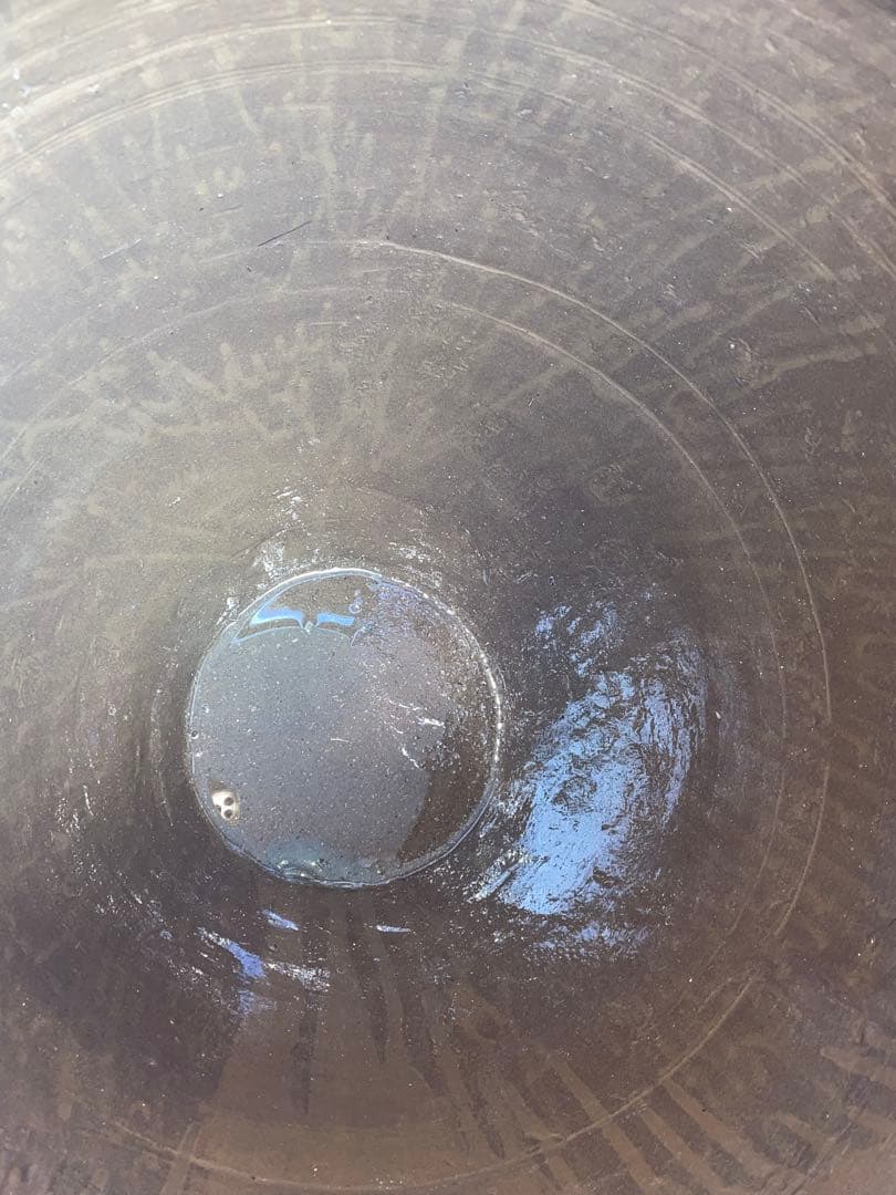 送料無料 特大 骨董 睡蓮鉢 メダカ鉢 水鉢 庭園インテリア　陶器 壺 かめ