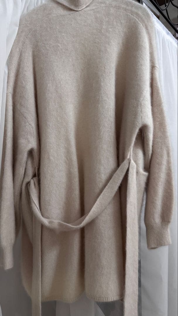 anuans ラクーンショールカラーカーディガン アイボリー