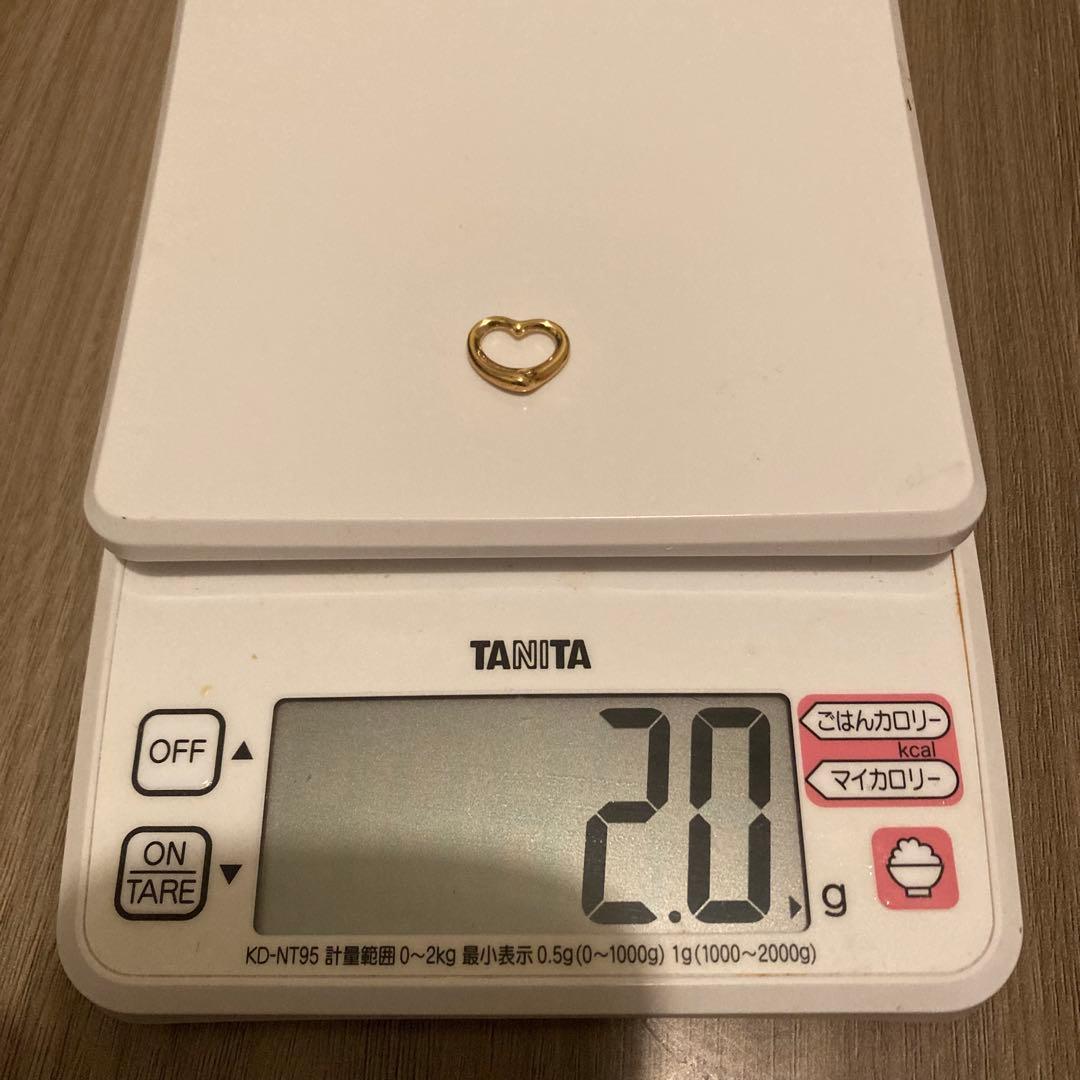 ティファニー　オープンハート　ゴールド　18k ペンダントトップのみ