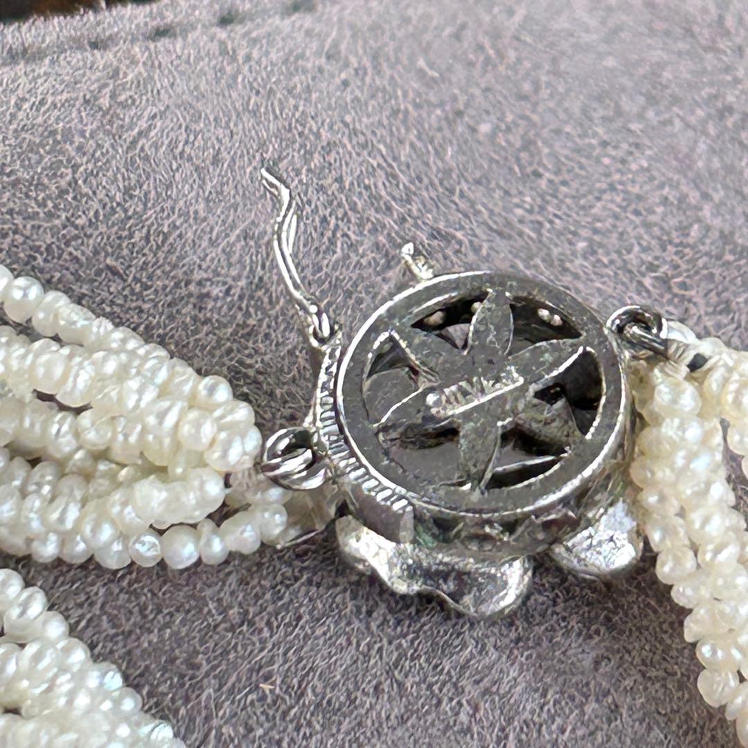 あこや本真珠　極芥子10連ロングネックレス　　砂芥子