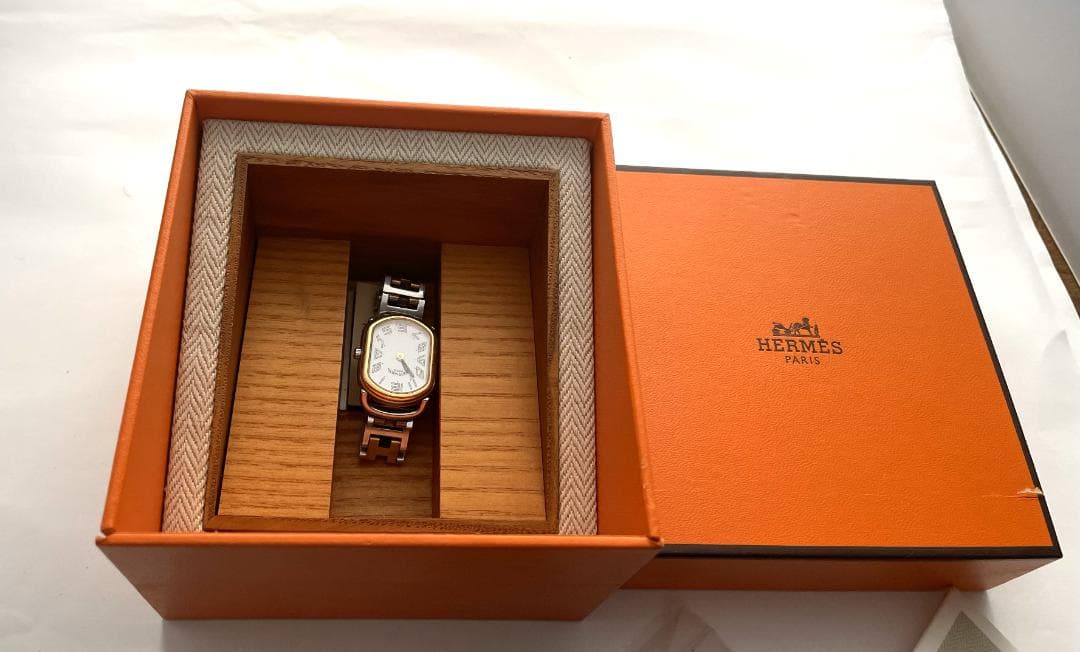 【ジャンク品】　エルメス　レディース　ラリーRA1.220　ホワイト