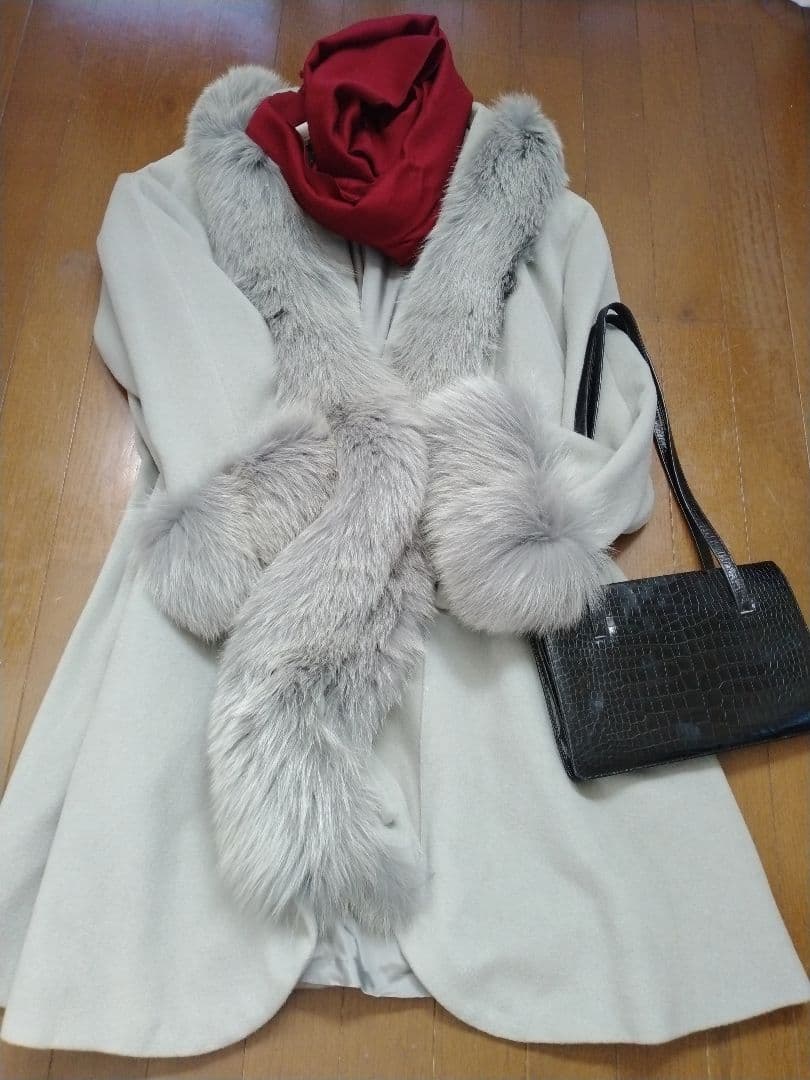 銀座マギー　毛皮　 ファーコート シャドーフォックス