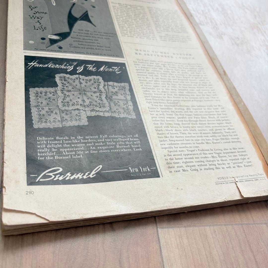 【洋書・希少】ヴィンテージ VOGUE 1956年9月号