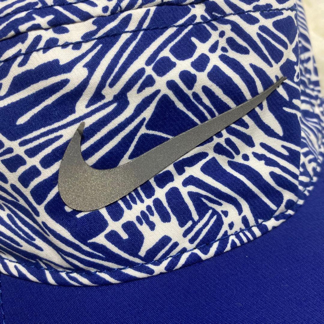 美品　nike　キャップ　AW84　総柄　青系　ナイキ　帽子　DRI-FIT