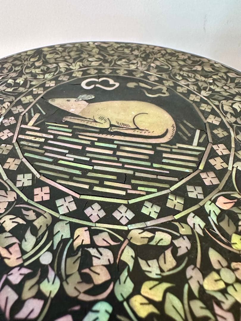 ス*ド様 ビンテージ　漆器 ネズミ螺鈿