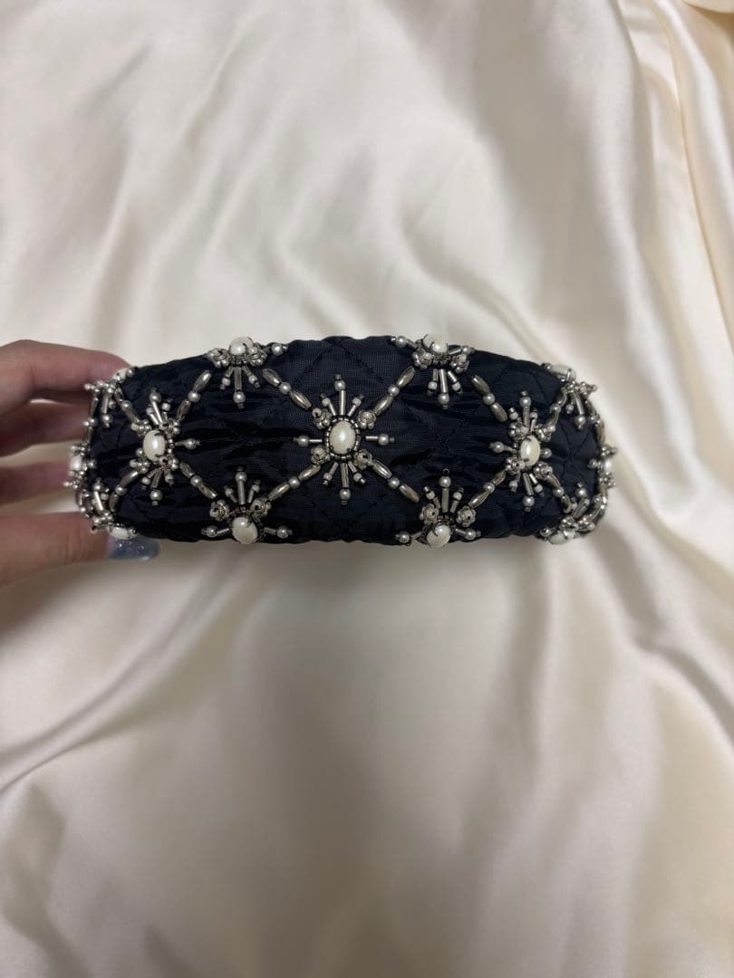 【tanakadaisuke】 White pearl hair band