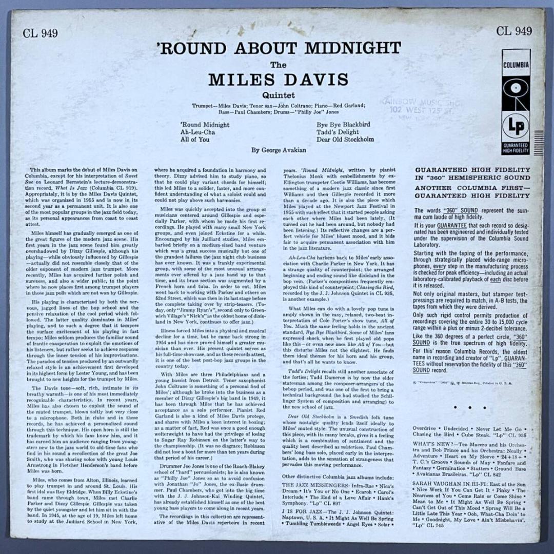 ★不動の名盤【USオリジナル／MONO／6eye／深溝／マト1A:1A】マイルス