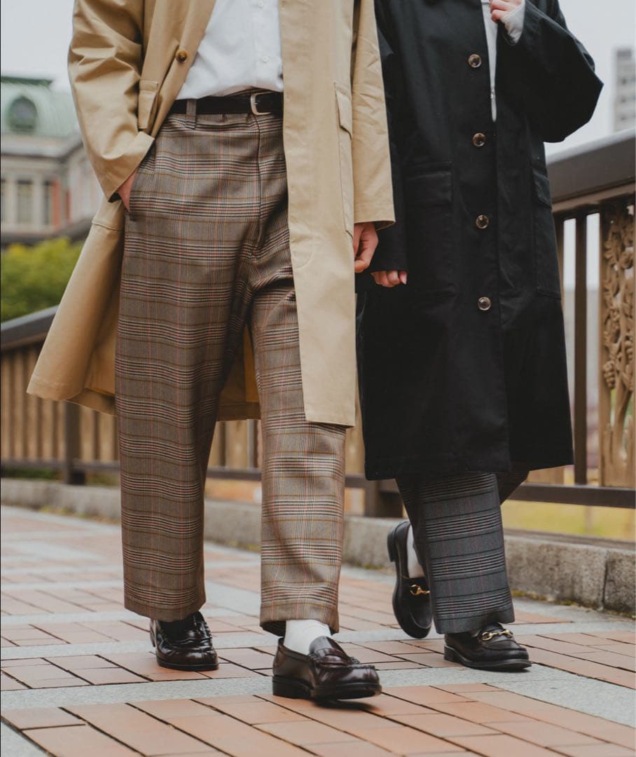 パンツ UNFOLK Seamless classic check pants 2