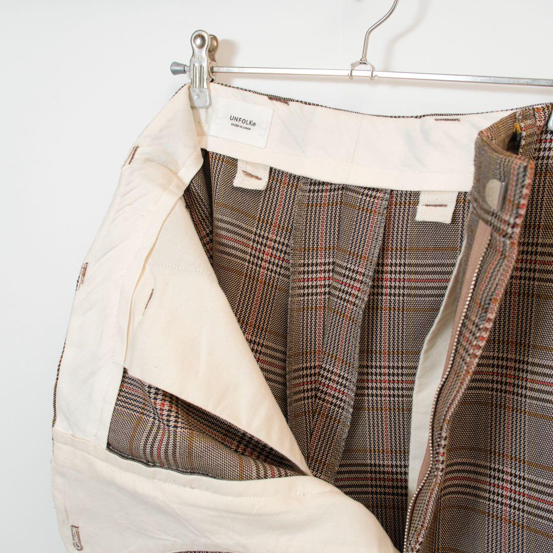 パンツ UNFOLK Seamless classic check pants 2