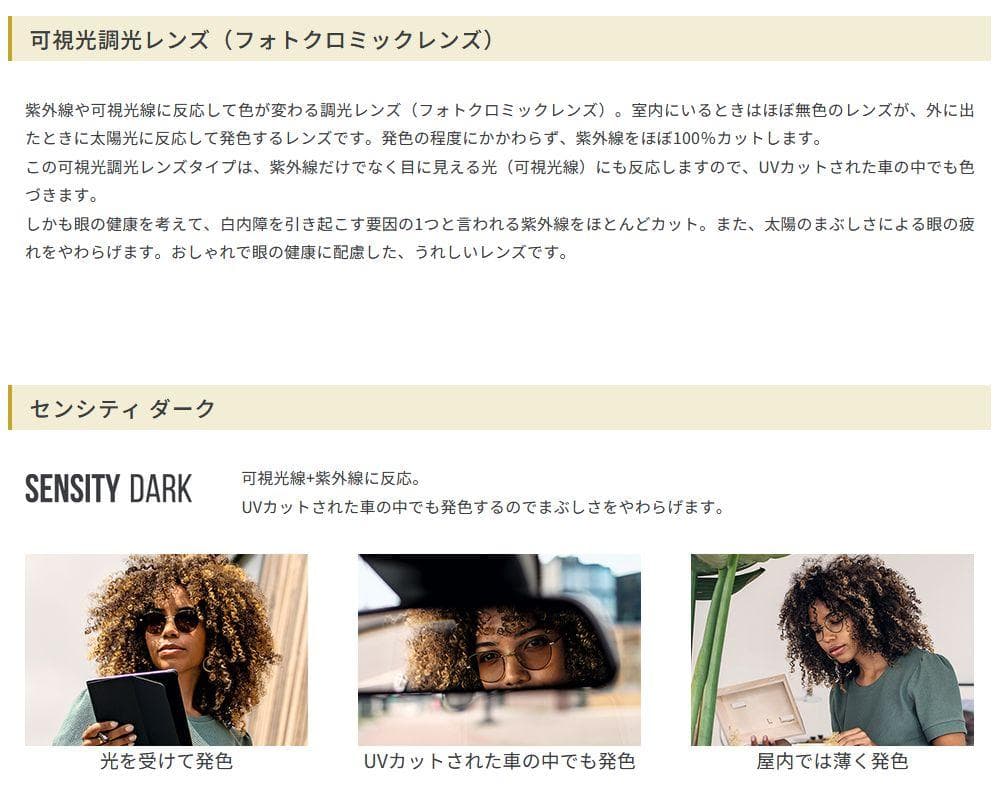 レイバン×HOYA 色が変わる可視光調光メガネ RX5017A-2000