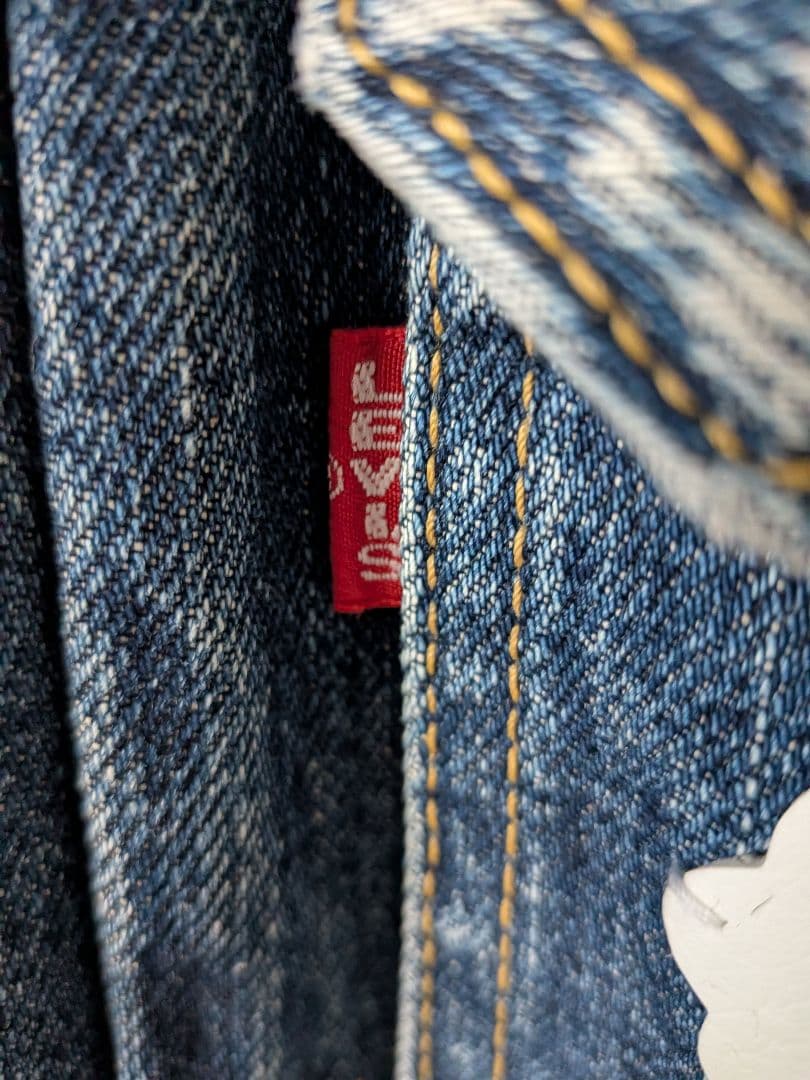 LEVI'S リーバイス サイズ38 デニムベスト クロスパッチカスタム