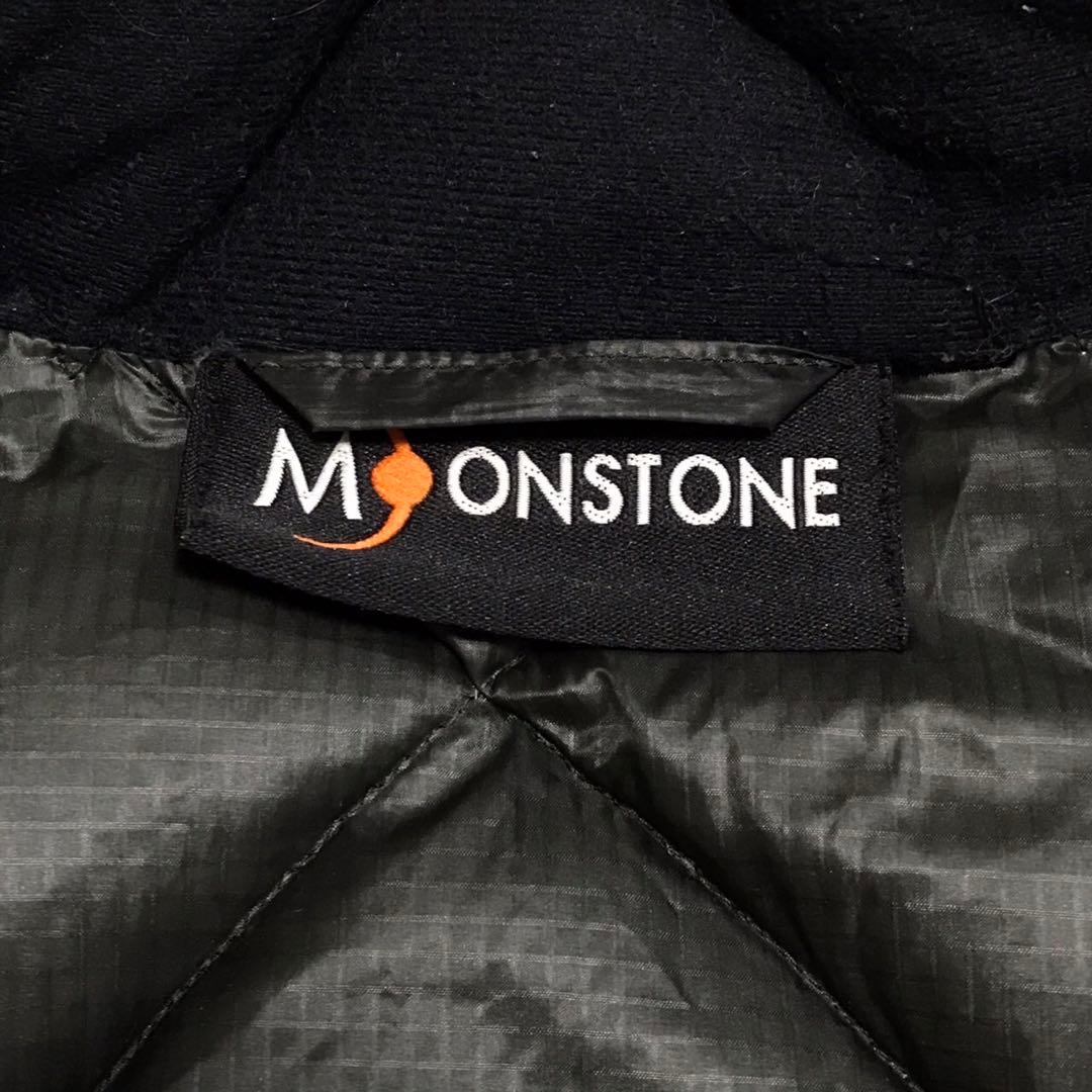 MOONSTONE ムーンストーン　キルティングダウンジャケット　刺繍ロゴ　黒色