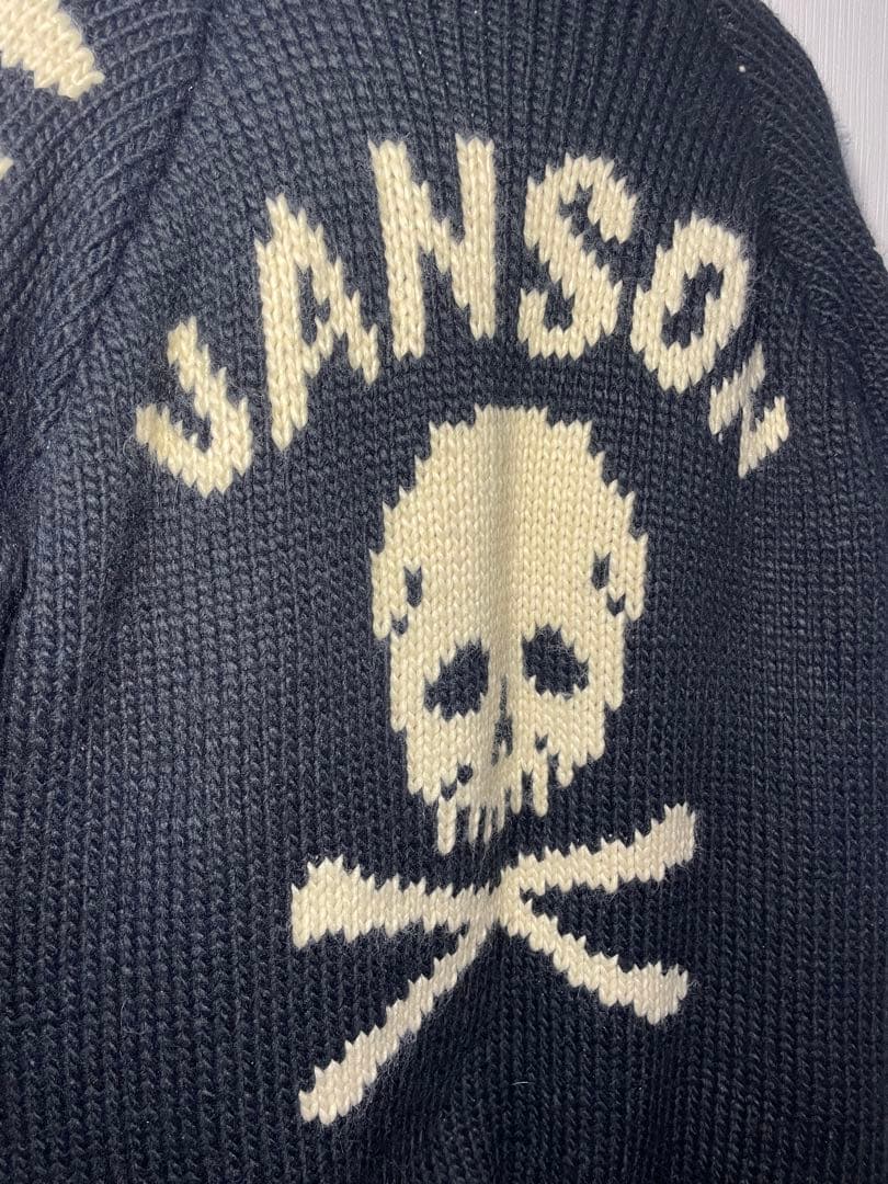 VANSON スカルデザイン ニットセーター
