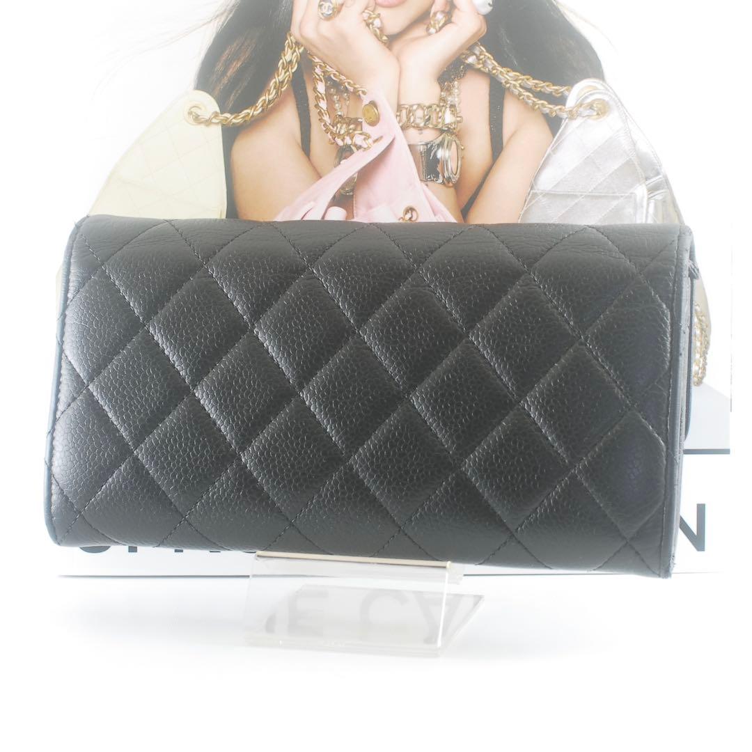 CHANEL＊シャネル＊キャビアスキン＊マトラッセ＊長財布＊フラップウォレット＊