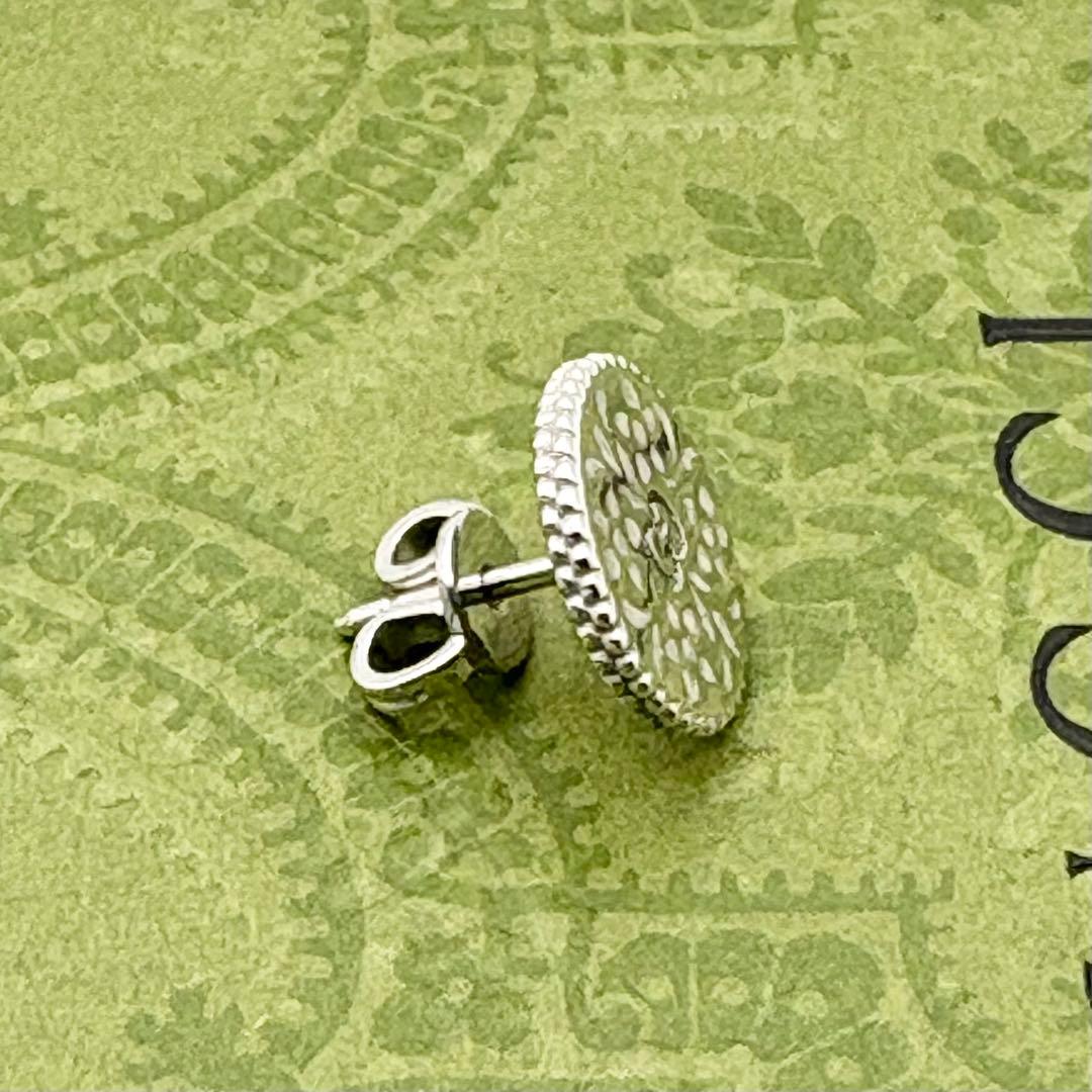 新品 グッチ ピアス アイコンブルーム K18 ホワイトゴールド 片耳 正規品