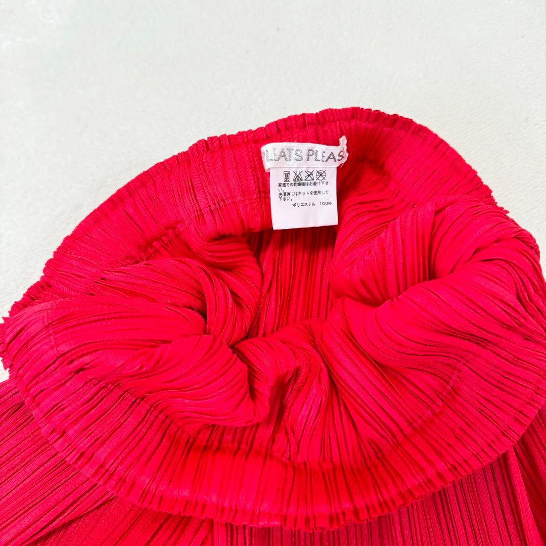 極美品✨PLEATS PLEASE プリーツ　ショートパンツ　レッド　サイズ3