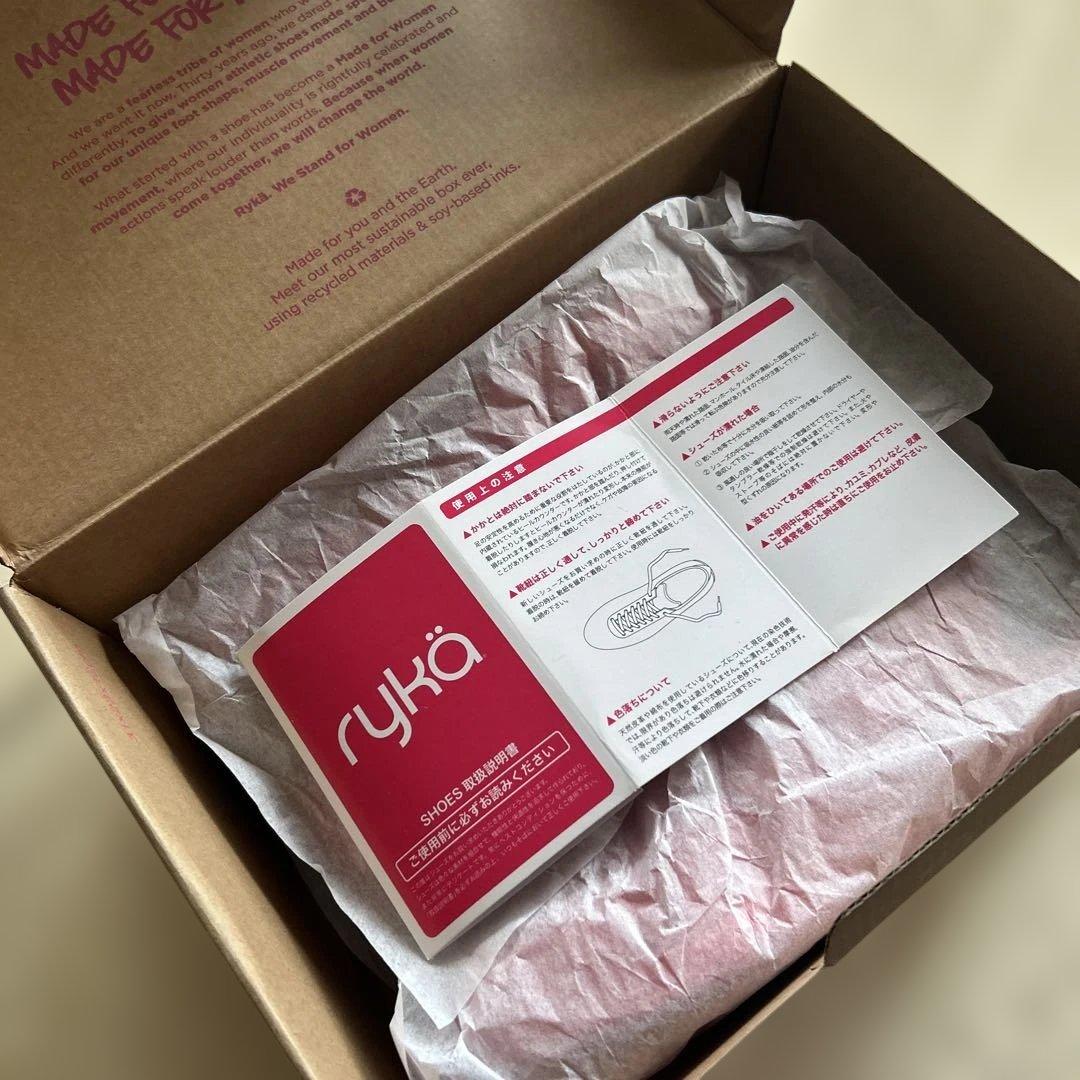 「新品未使用」ryka シューズ 赤&レパード　23センチ