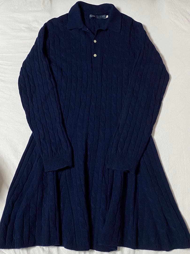 Polo by Ralph Lauren ネイビー ケーブルワンピース M