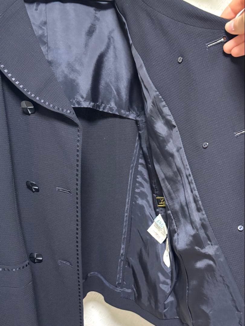 美品★レリアン お受験用　フォーマルスーツ 紺色