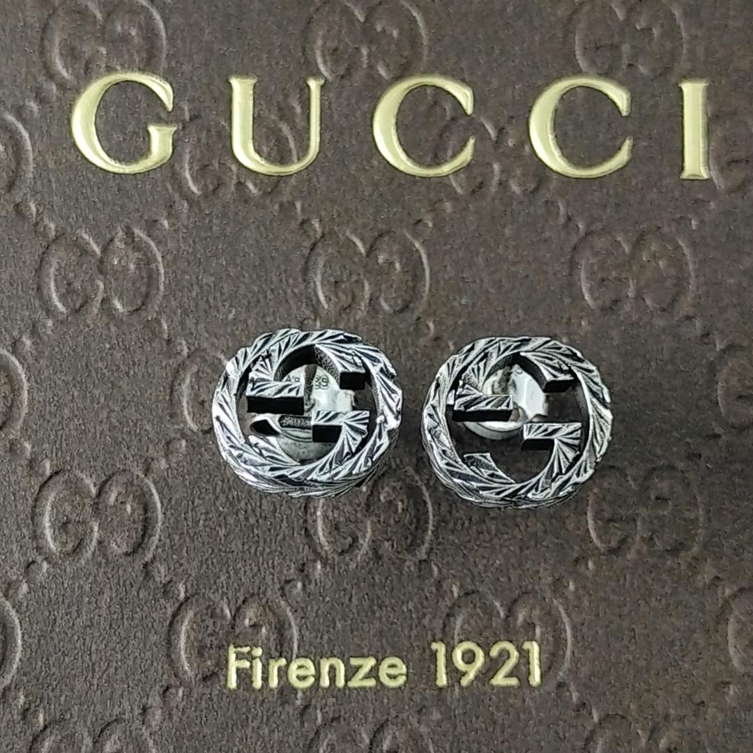 ★SALE★【GUCCI】インターロッキング　　G　アラベスク　ピアス　1458