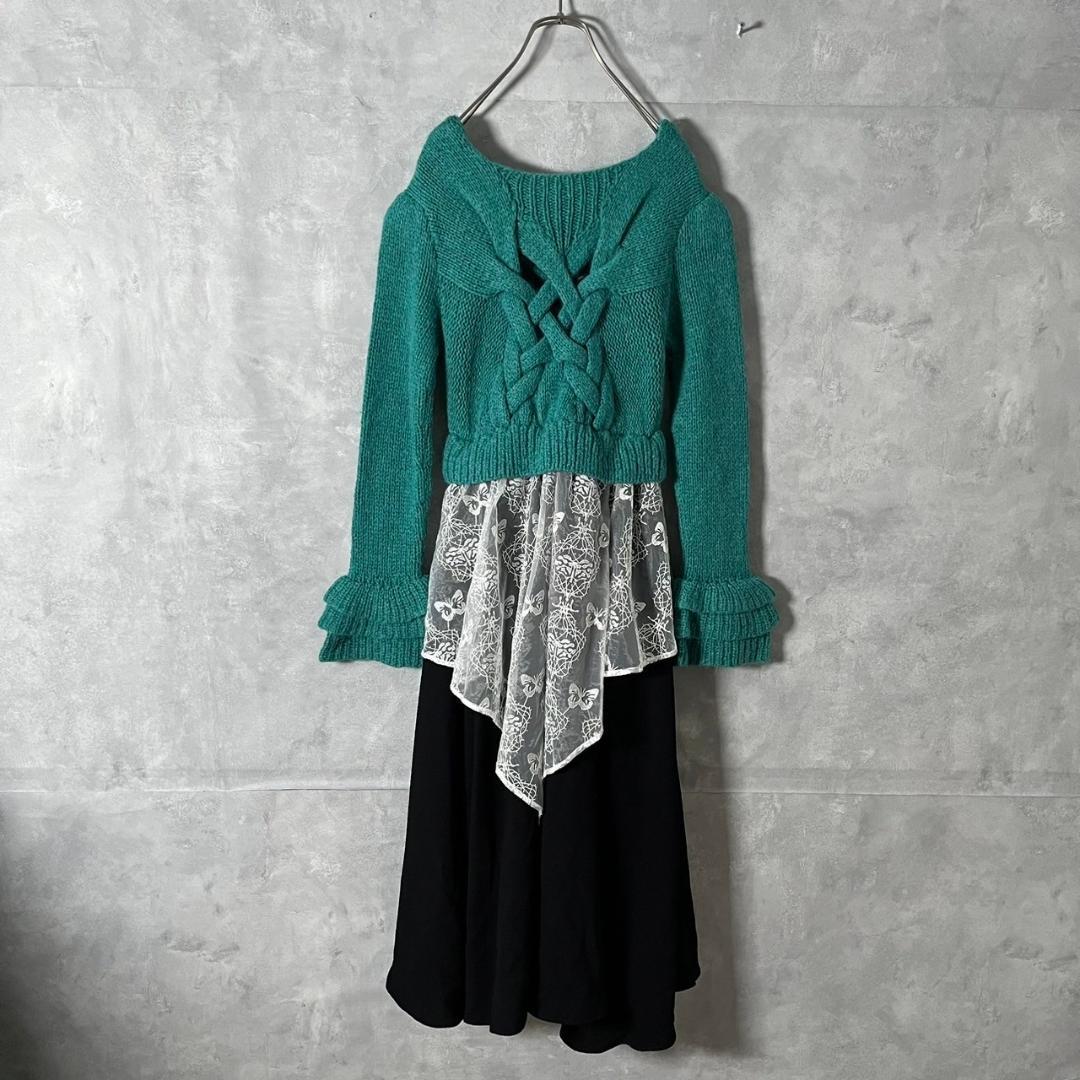 白羊森　hazama ハザマ ニット ブラウス ワンピース N65