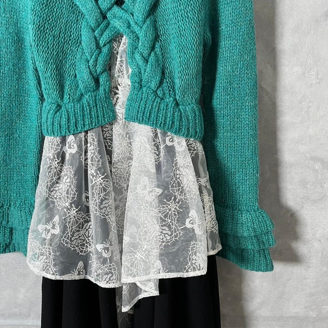 白羊森　hazama ハザマ ニット ブラウス ワンピース N65