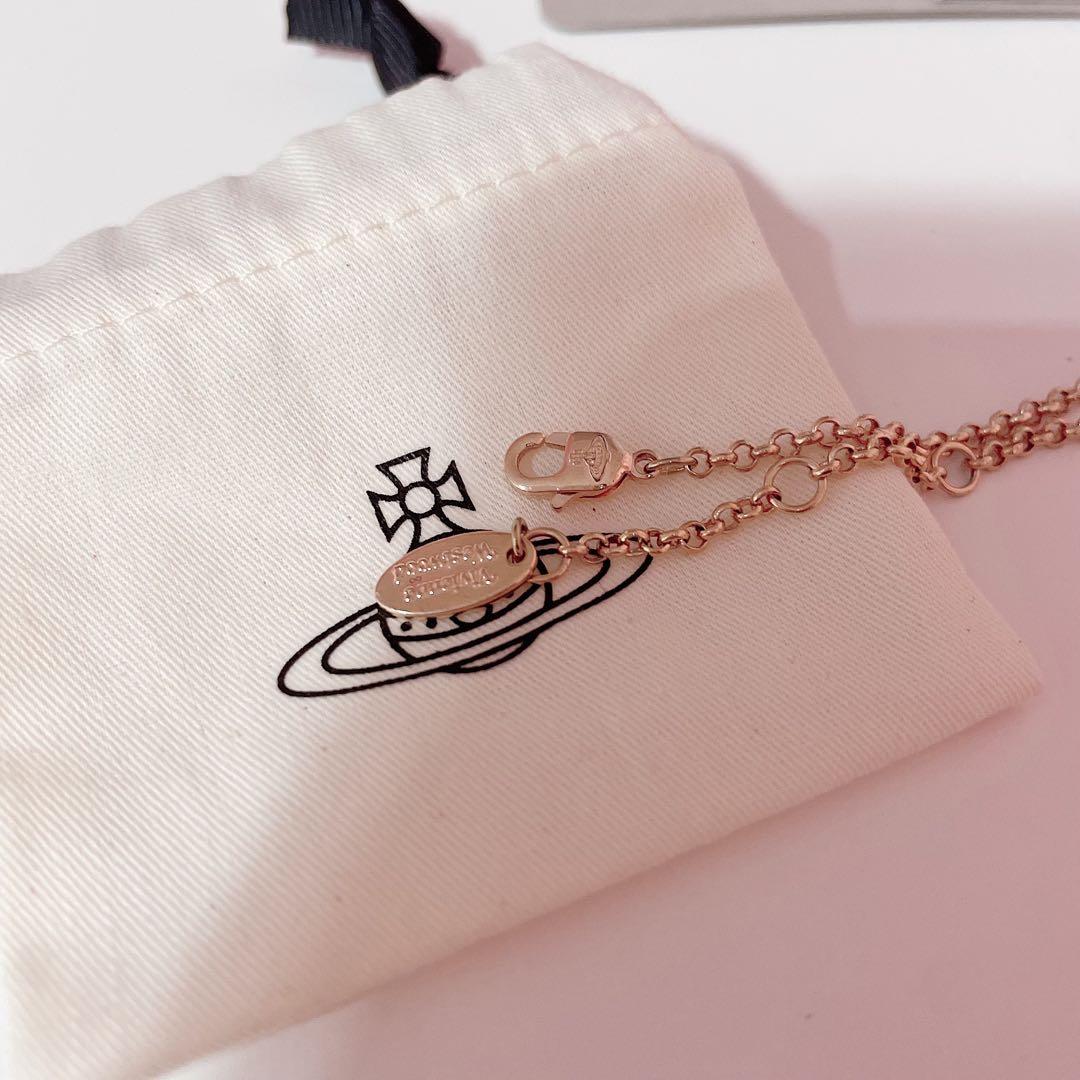 ヴィヴィアン　MINI BAS RELIEFネックレス ピンクゴールド