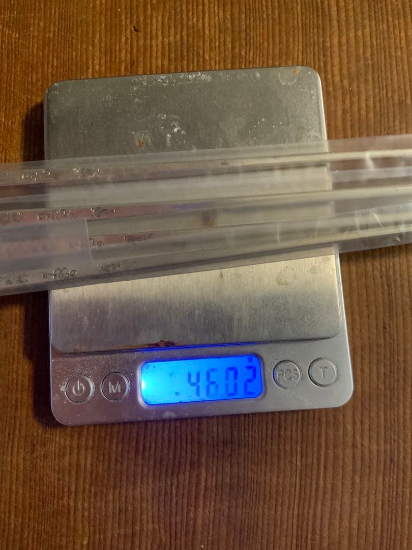 花柄純銀箸セット 木製ボックス付き