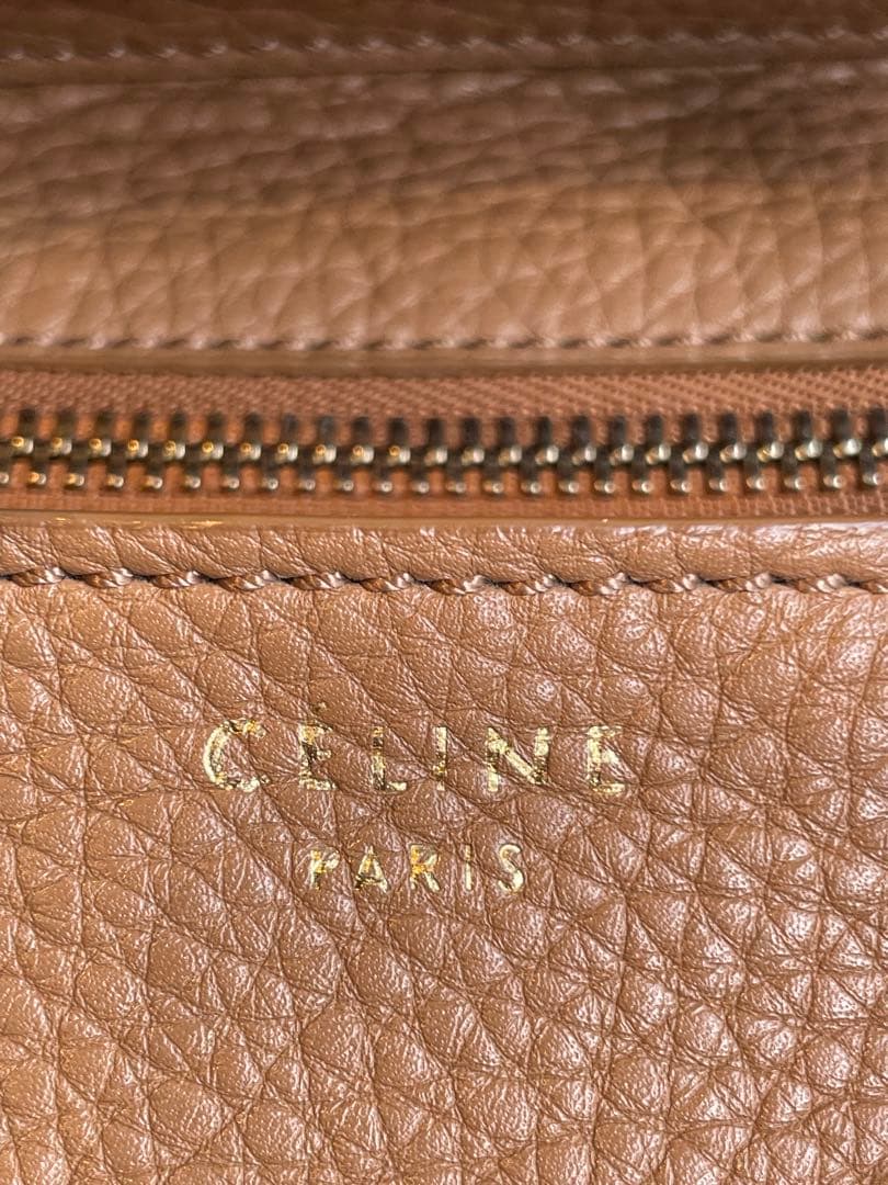 【美品】CÉLINE ラゲージ マイクロショッパー　カーフスキン製