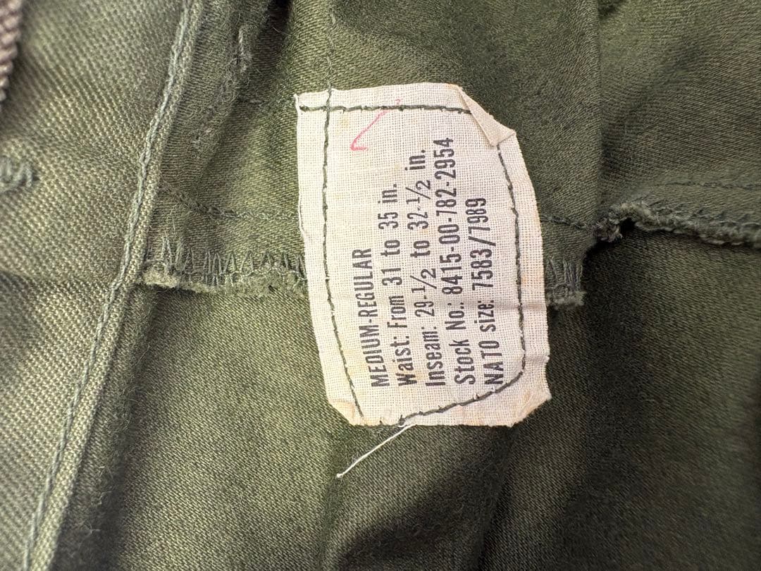 70s アメリカ軍 Ｍ-65 フィールドパンツ　MEDIUM REGU