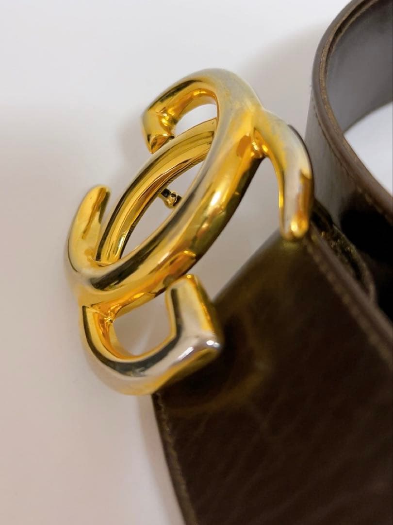 グッチ　GUCCI ベルト　ブラウン　GGバックル 75