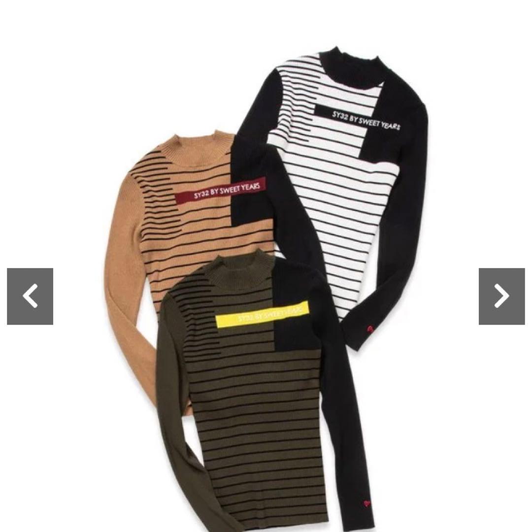 SY32 Lサイズ　ブラック　BORDER SWEATER 26,400円