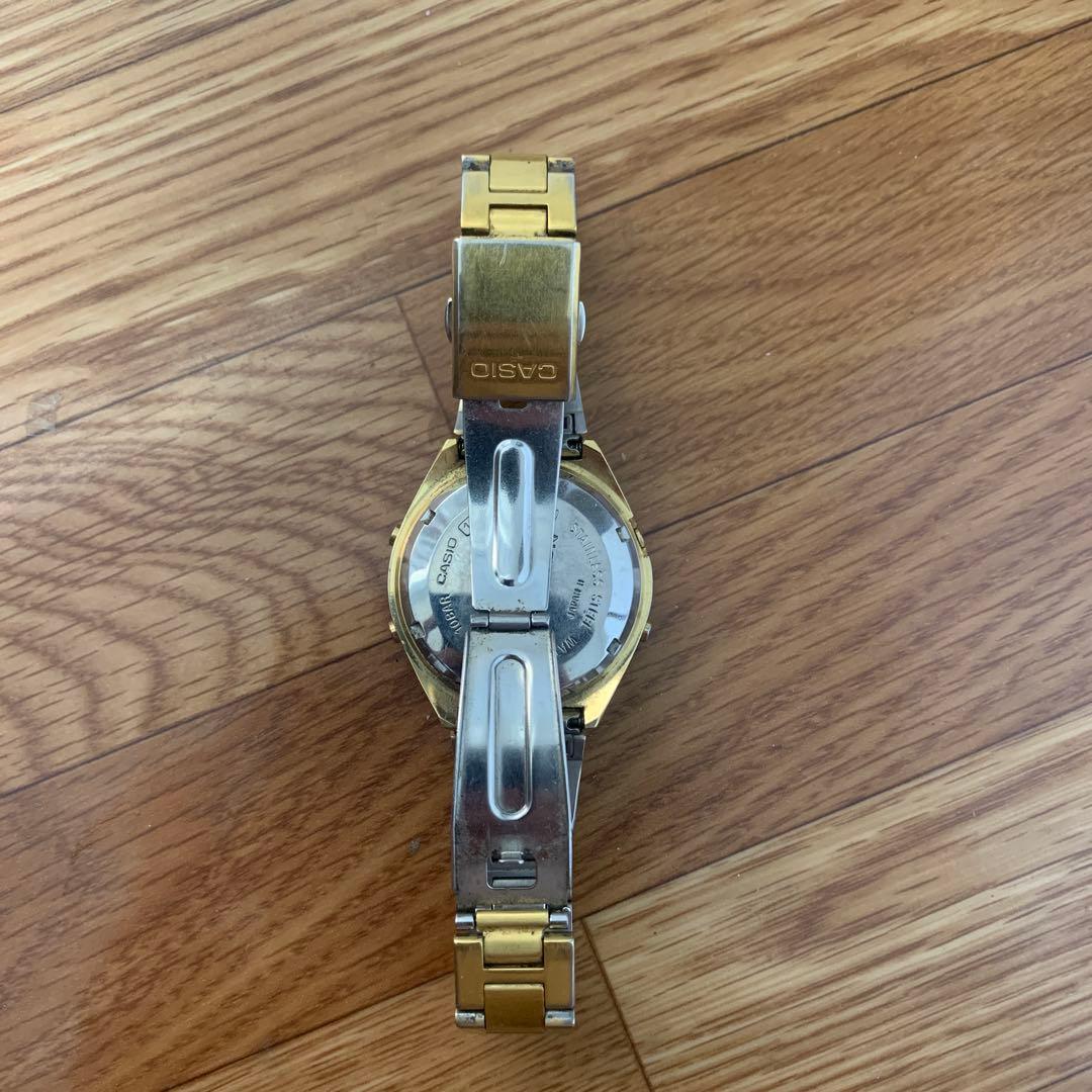 【ジャンク、現状不動】CASIO Casiotron ゴールド腕時計