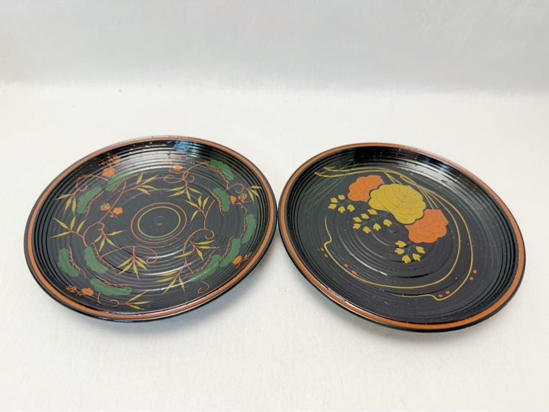 未使用 茶道具 平安象彦 長寛絵変わり 銘々皿 5枚組 底印 木製 菓子皿 共箱